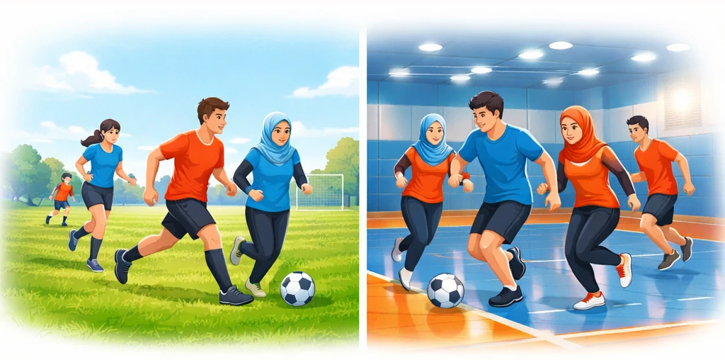 تفاوت فوتبال و فوتسال